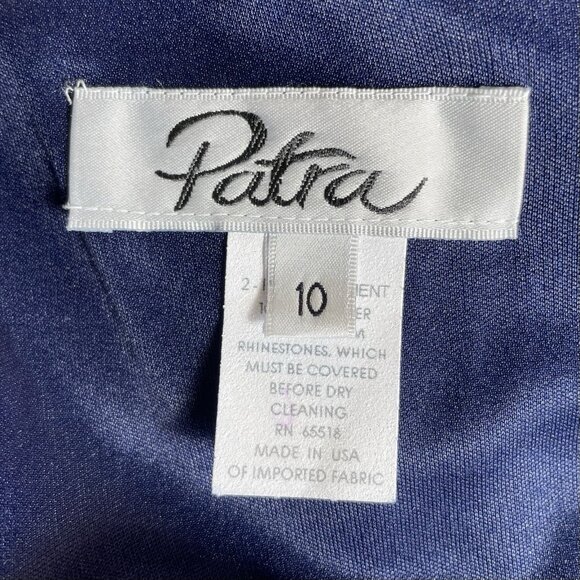 PATRA Blue Embroidered Single Breast Jacket Sleeveless Sheath Maxi Dress Set 10 - Picture 8 of 10